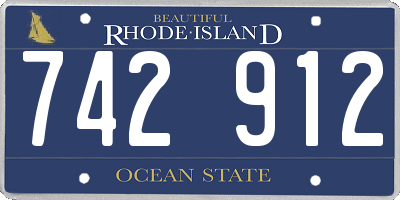 RI license plate 742912
