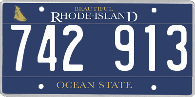 RI license plate 742913