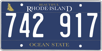 RI license plate 742917