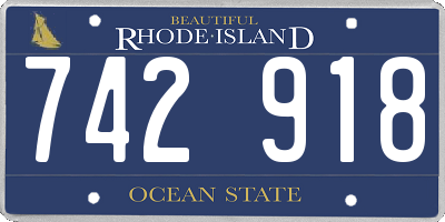 RI license plate 742918