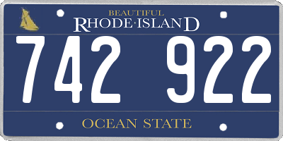 RI license plate 742922