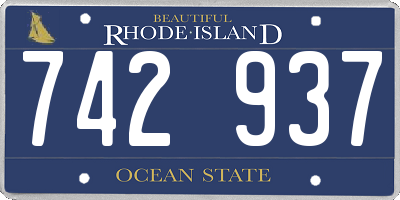 RI license plate 742937