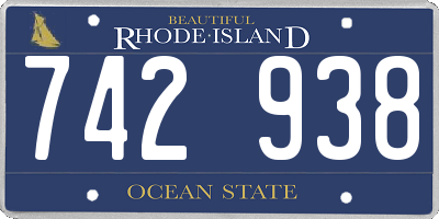 RI license plate 742938