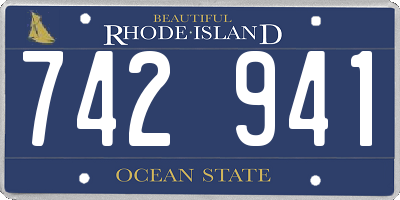 RI license plate 742941
