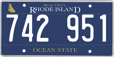 RI license plate 742951