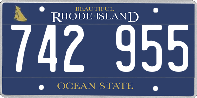 RI license plate 742955