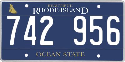 RI license plate 742956