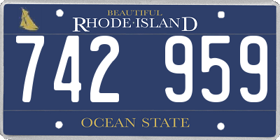 RI license plate 742959
