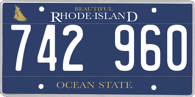 RI license plate 742960