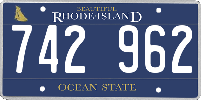 RI license plate 742962