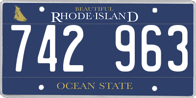 RI license plate 742963