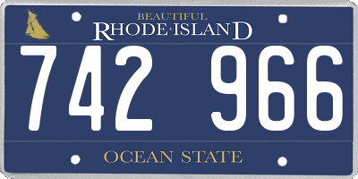 RI license plate 742966