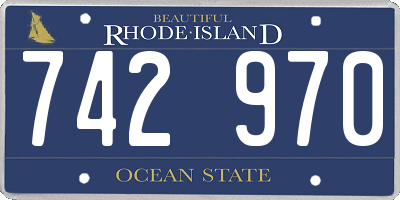 RI license plate 742970
