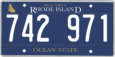 RI license plate 742971