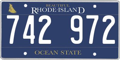 RI license plate 742972