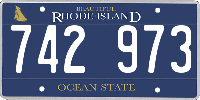 RI license plate 742973
