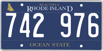 RI license plate 742976