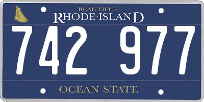 RI license plate 742977