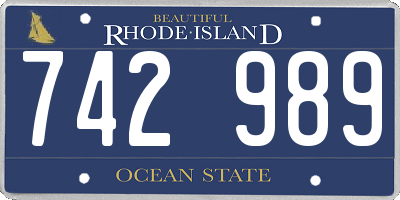RI license plate 742989