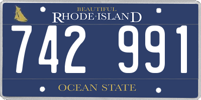 RI license plate 742991