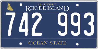RI license plate 742993