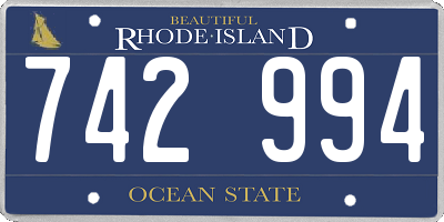 RI license plate 742994