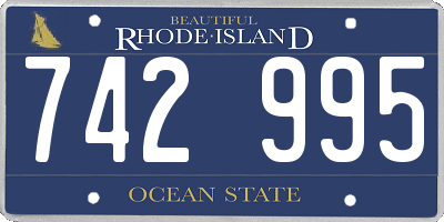 RI license plate 742995