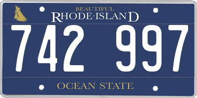RI license plate 742997