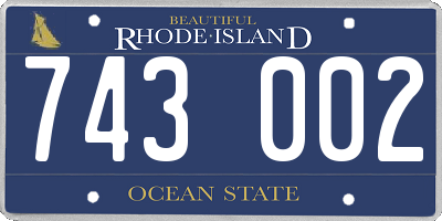 RI license plate 743002