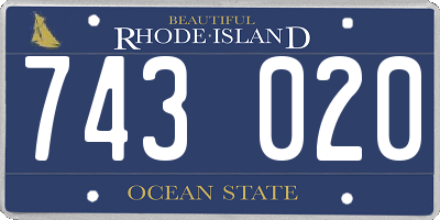 RI license plate 743020