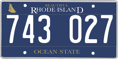 RI license plate 743027