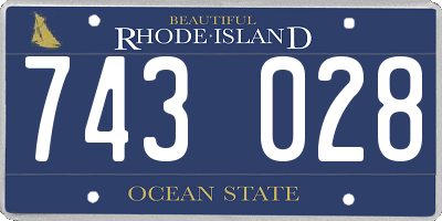 RI license plate 743028