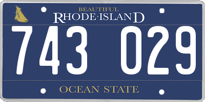 RI license plate 743029
