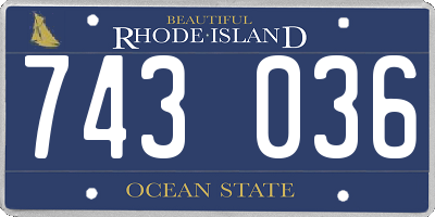 RI license plate 743036