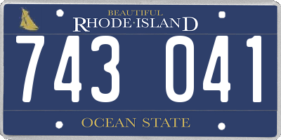 RI license plate 743041