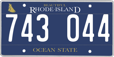 RI license plate 743044