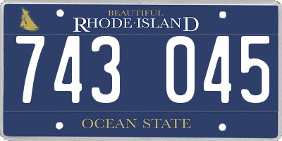 RI license plate 743045