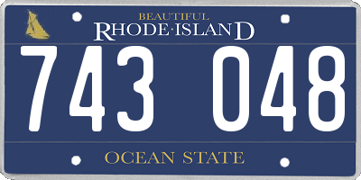 RI license plate 743048