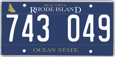 RI license plate 743049