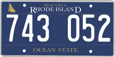 RI license plate 743052