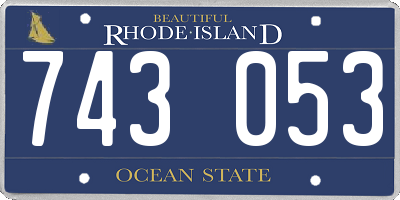 RI license plate 743053