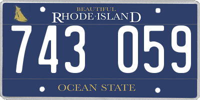 RI license plate 743059