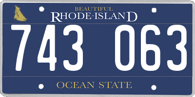 RI license plate 743063