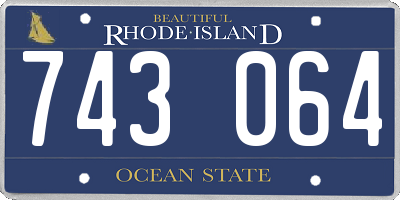 RI license plate 743064