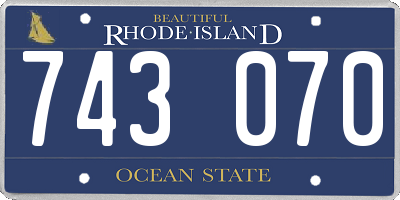 RI license plate 743070