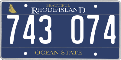 RI license plate 743074