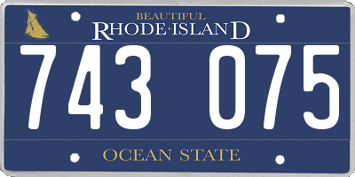 RI license plate 743075