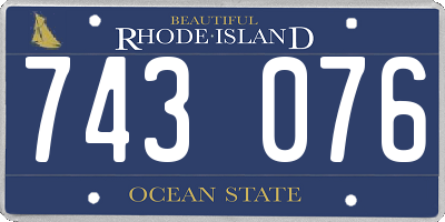 RI license plate 743076