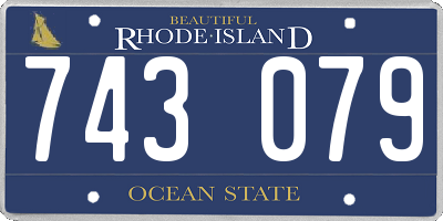 RI license plate 743079