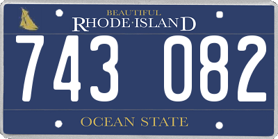 RI license plate 743082